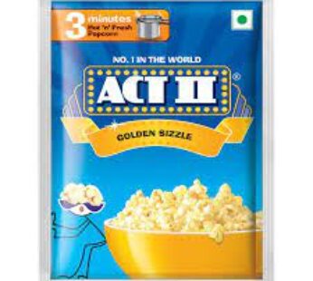 ACT II Instant Popcorn – Golden Sizzle Flavour, Snacks, 30 g Pouch