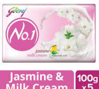 Godrej No.1 Jasmine milk Cream Soap ( 5U *100 g) 500 g
