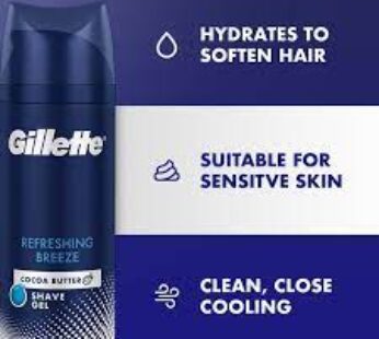 Gillette Refreshing Breeze Cocoa Butter Shave Gel 195 g