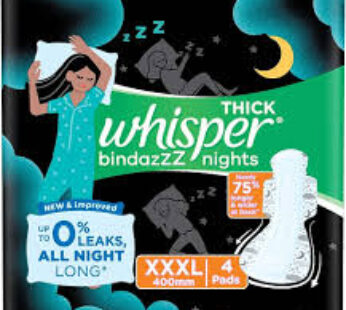 Whisper Bindazzz Night Koala Soft Sanitary Pads Xxxl Plus 4 Pads