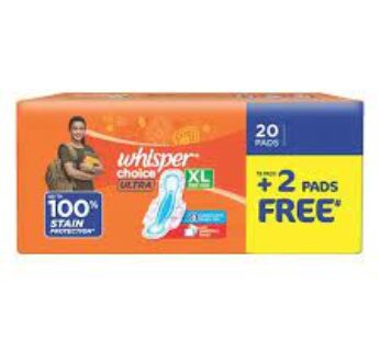 Whisper Choice Ultra Sanitary Pad – XL, 20 PCS