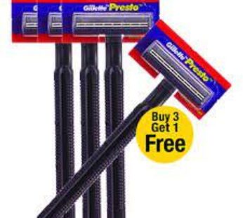 Gillette Razor Presto (Buy 3, Get 1 Free)
