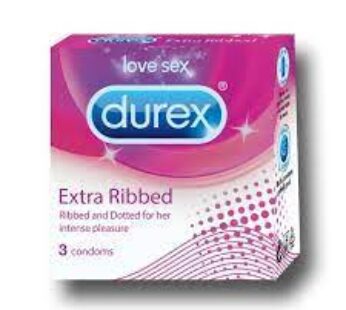 Durex Condoms – Extra Ribbed, 3 pcs