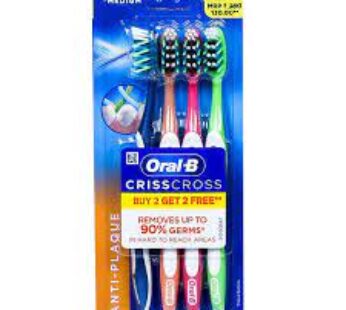 Oral B CrissCross Anti Plaque B2G2 Medium Toothbrush Medium