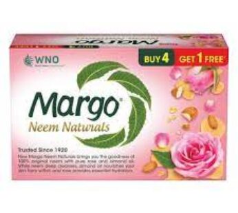 Margo Neem Naturals Almond Oil & Rose, 100 g (Buy 4 Get 1 Free