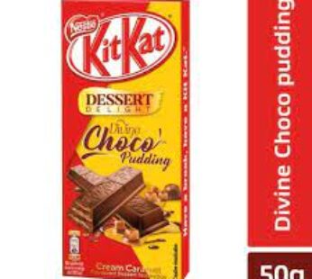Nestle Kitkat Dessert Delight Coated Wafer – Divine Choco-Pudding, Cream Caramel, 50 g