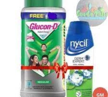Glucon-D Instant Energy Health Drink – Regular, 1 kg (Get Nycil Cool Herbal 150 g Talc Free)
