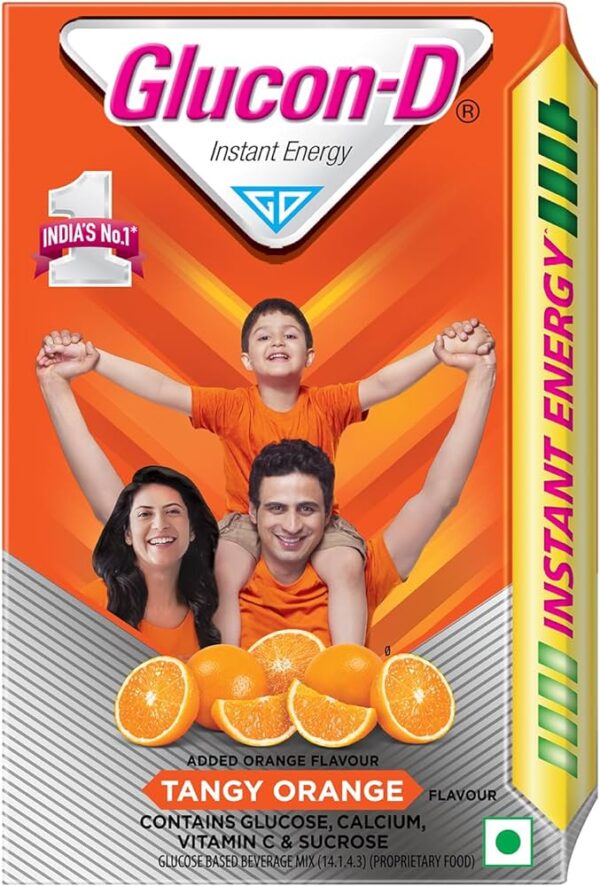 Glucon-D Instant Energy Health Drink - Tangy Orange 450 gm