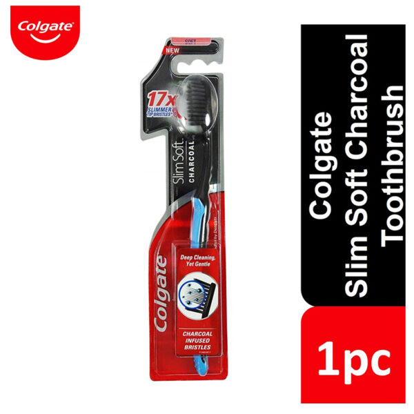 Colgate Slim Soft Charcoal Toothbrush, 1 pc - Image 2