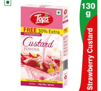 Tops Custard Powder – Strawberry 130 g Carton