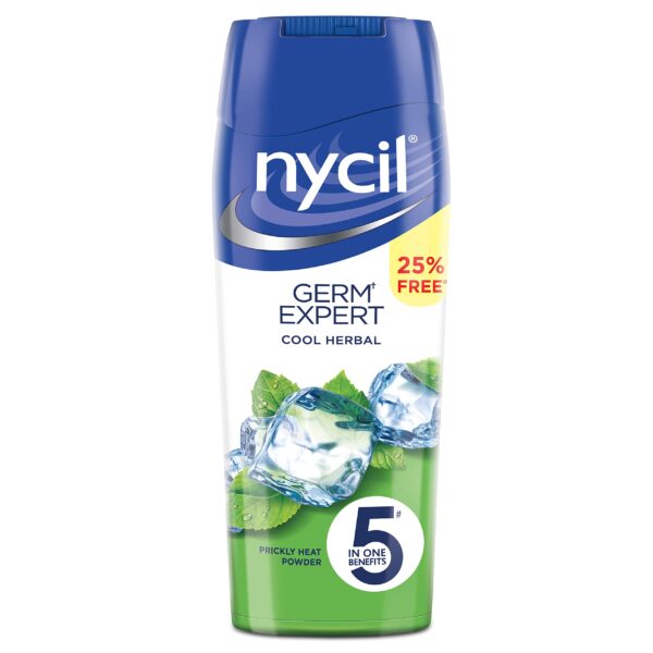 Nycil Germ Expert Cool Herbal, 400 g Bottle - Image 2