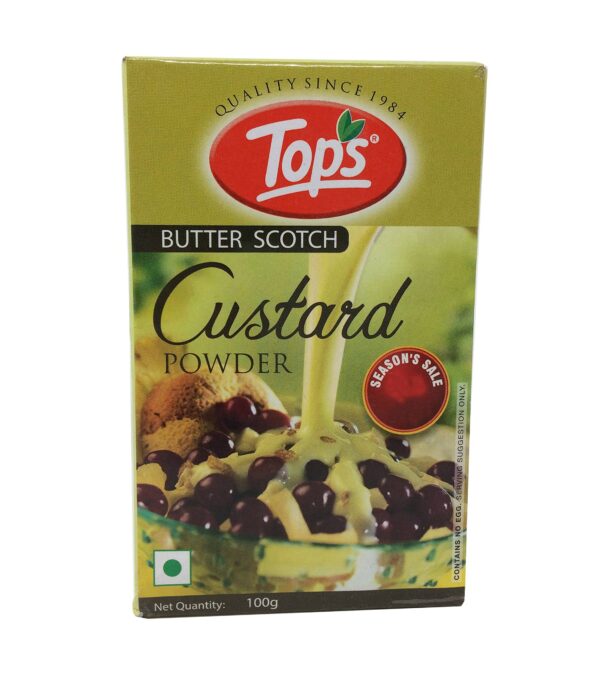 Tops Custard Powder - Butter Scotch 100 g Carton - Image 3