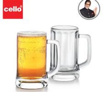 Cello Stern Beer Glass Mug Set of 2, 350 ml