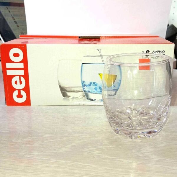 Cello Glassware Amphio Tumbler Set ,290 ml