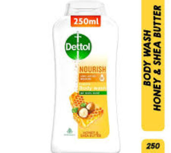 Dettol Nourish Hygiene Body Wash Honey Shea Butter 250 ml