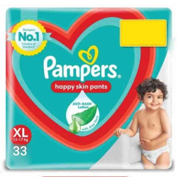 RED Pampers Happy Skin Pants Anti Rash Lotion With Aleo Vera X L pant (33)
