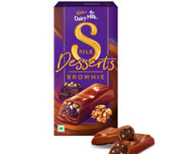 Cadbury Dairy Milk Silk Desserts Walnut Brownie Chocolate Bar, 140 g