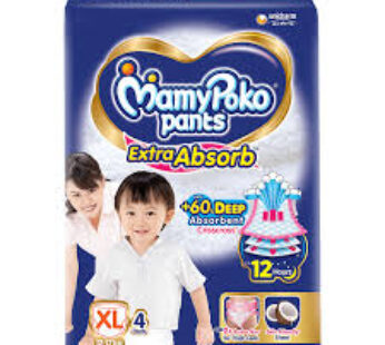 Mamy Poko Pants ( XL ) 4 pcs , 12 To 17 KG